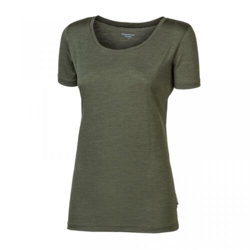 triko krátké dámské Progress ORIGINAL MERINO khaki melír