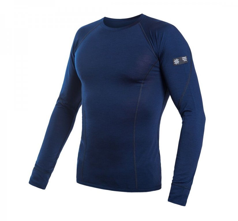 triko dlouhé pánské SENSOR MERINO ACTIVE tmavě modré