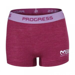 kalhotky dámské Progress SKNZ merino boxerky vínový melír