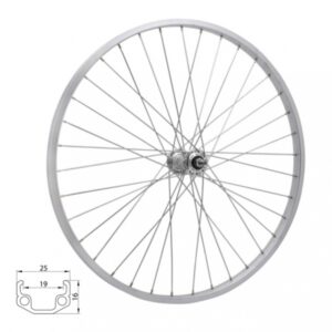 kolo zapletené 28" 622-19 zadní RU 36 děr stříbrné Union/CnSpoke pro 7-k